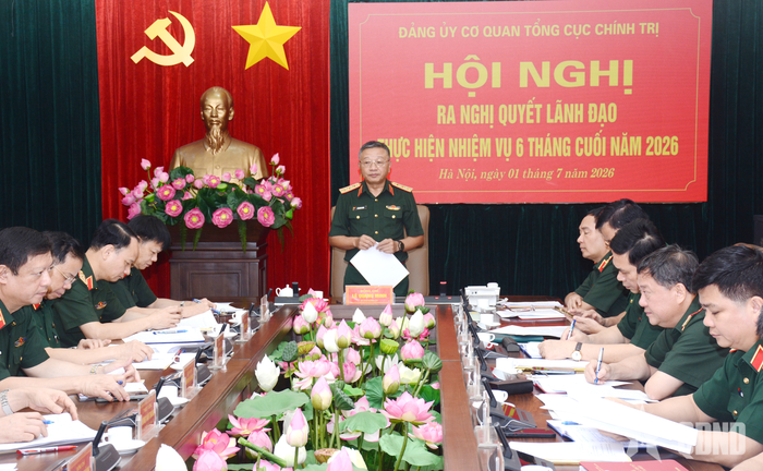  Thượng tướng Lê Quang Minh quán triệt các nội dung tại hội nghị. 
