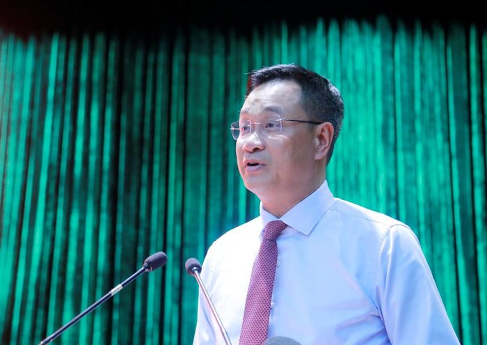 Bí thư Thành ủy Đà Nẵng Lê Ngọc Quang phát biểu giao nhiệm vụ đối với các cán bộ được điều động, bổ nhiệm, phân công công tác