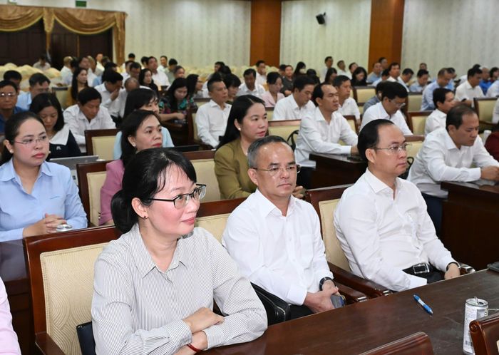 Đại biểu dự hội nghị tại điểm cầu TPHCM. Ảnh: VIỆT DŨNG