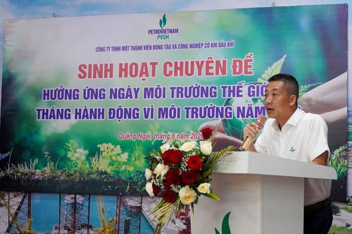 Ông Trần Quốc Vinh - Trưởng Phòng An toàn sức khỏe môi trường, Phó Chủ tịch Công đoàn PVSM kêu gọi toàn thể CBCNV PVSM và các đơn vị nhà thầu tiếp tục thực hiện nghiêm túc các quy định và thường xuyên tổ chức các hoạt động thiết thực liên quan đến bảo vệ môi trường.