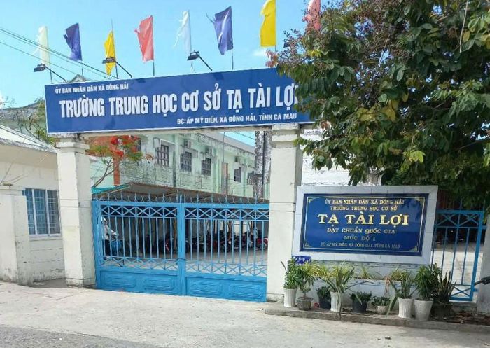 Trường THCS Tạ Tài Lợi nơi ông Nguyễn Việt Cường công tác.