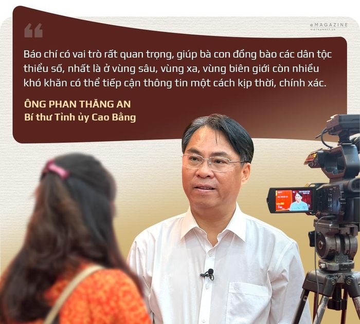 Bí thư Tỉnh ủy Cao Bằng Phan Thăng An trao đổi cùng phóng viên Báo VietNamnet.
