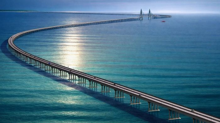 Phối cảnh công trình đường vượt biển Cần Giờ - Vũng Tàu khoảng 92.663 tỷ đồng. Ảnh: Vingroup