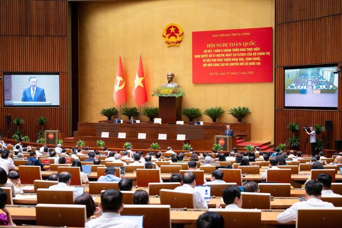 Hội nghị sơ kết 1 năm 6 tháng triển khai thực hiện Nghị quyết số 57. Ảnh: QH