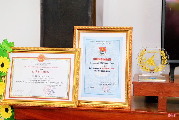 Hoài Thu đạt nhiều thành tích trong quá trình học tập.