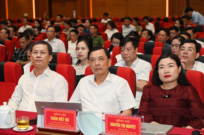 Đại biểu dự điểm cầu tỉnh Hà Tĩnh.