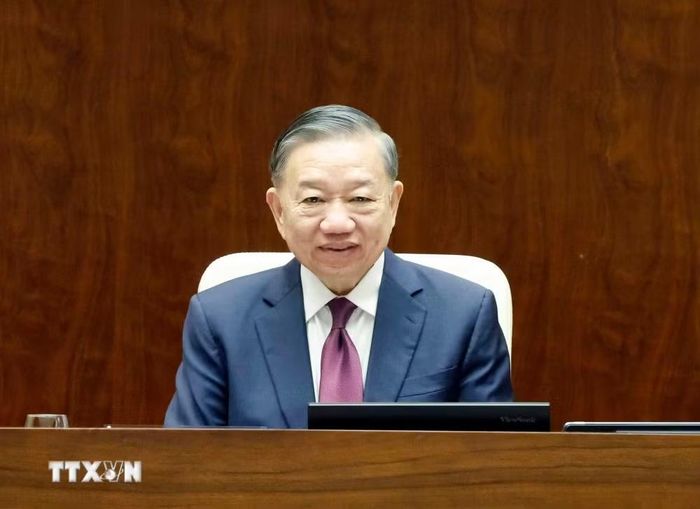 Tổng Bí thư, Chủ tịch nước Tô Lâm chủ trì Hội nghị. (Ảnh: Thống Nhất/TTXVN)