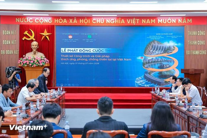 Phát động Cuộc thi "Thiết kế công trình và giải pháp thích ứng, phòng, chống thiên tai tại Việt Nam." (Ảnh: Hoài Nam/Vietnam+)