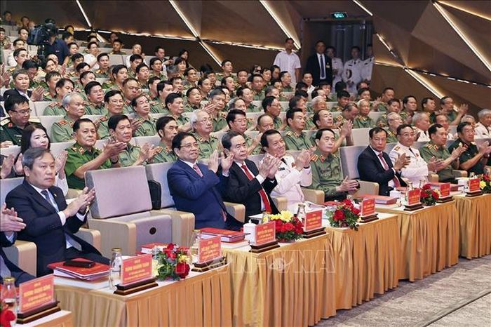 Chủ tịch Quốc hội Trần Thanh Mẫn và đại biểu dự Lễ kỷ niệm. Ảnh: Doãn Tấn/TTXVN