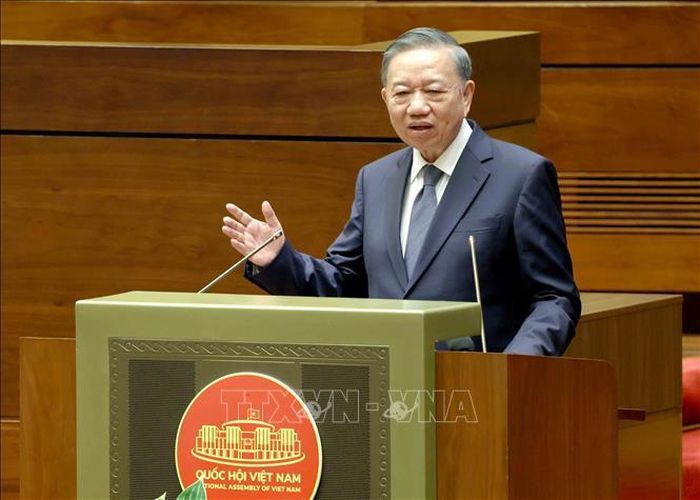 Tổng Bí thư, Chủ tịch nước Tô Lâm, Trưởng Ban Chỉ đạo quốc gia phát biểu chỉ đạo. Ảnh: Phương Hoa/TTXVN
