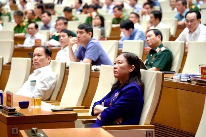 Đại biểu dự Hội nghị tại điểm cầu Nhà Quốc hội (Ảnh: Media Quốc hội).