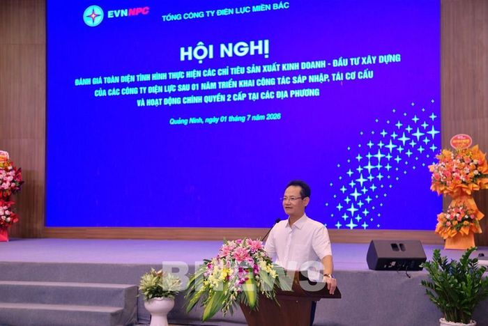 Ông Nguyễn Đức Thiện, Tổng Giám đốc EVNNPC phát biểu. Ảnh: EVNNPC