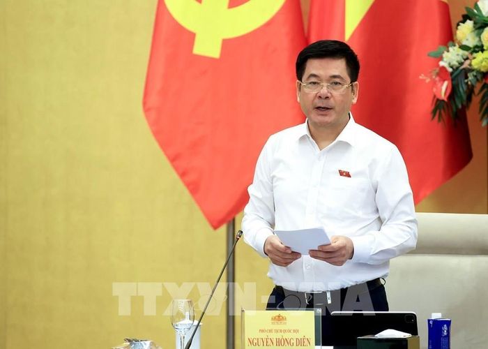 Phó Chủ tịch Quốc hội Nguyễn Hồng Diên phát biểu. Ảnh: Tuấn Anh - TTXVN