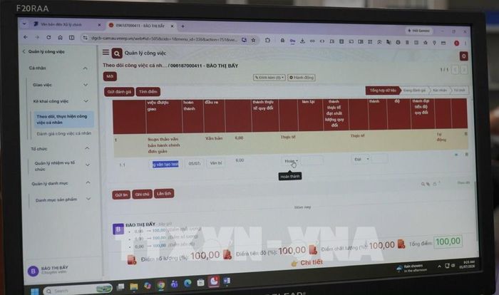 Tỉnh Cà Mau sẽ thí điểm phần mền KPI từ 1/7- 1/10/2026, từ đó đánh giá hiệu quả và hoàn thiện để nhân rộng. Ảnh: Tuấn Phi - TTXVN