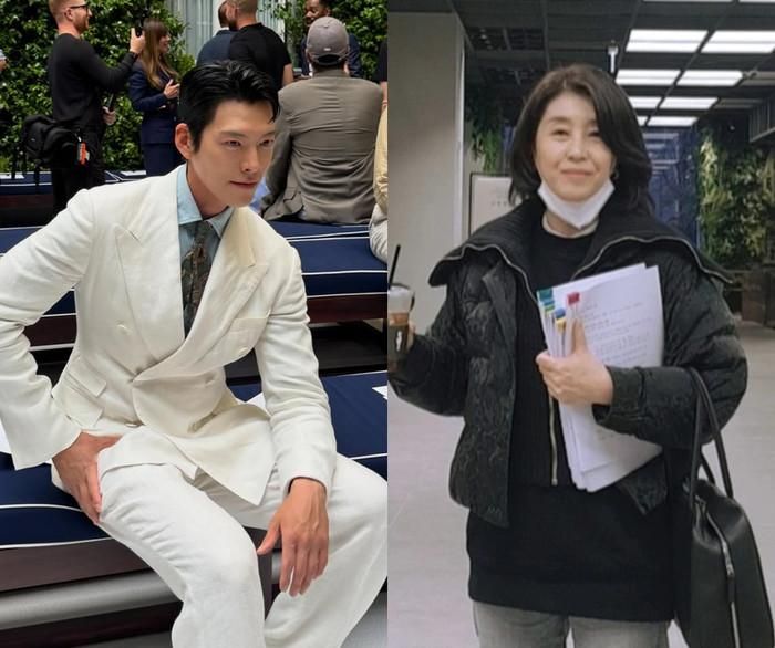 Kim Woo Bin và "tiền bối" Kim Mi Kyung có mối quan hệ đồng nghiệp thân thiết hơn 10 năm qua.