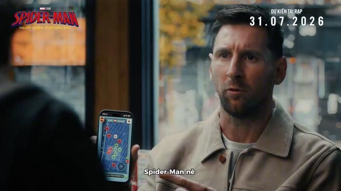 Messi bất ngờ góp mặt trong trailer đặc biệt của Spider-Man: Brand New Day, tạo cơn sốt trên mạng xã hội (Ảnh: Chụp màn hình).