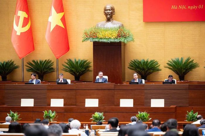 Hội nghị toàn quốc sơ kết 1 năm 6 tháng triển khai thực hiện Nghị quyết số 57-NQ/TW. Ảnh: quochoi.vn