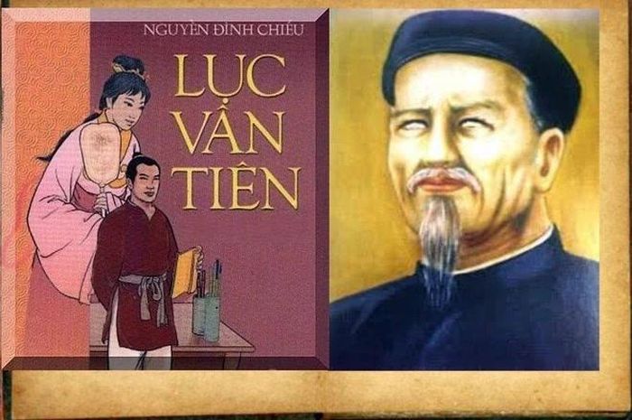 Nhà thơ Nguyễn Đình Chiểu và tác phẩm nổi tiếng nhất của ông - “Lục Vân Tiên”. Ảnh anninhthudo.vn
