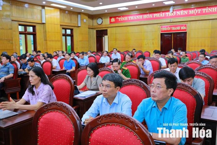 Đại biểu dự tại điểm cầu Tỉnh ủy Thanh Hóa.