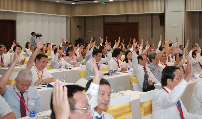 Các đại biểu hiệp thương bầu Ban Chấp hành Liên hiệp các Hội Khoa học và Kỹ thuật thành phố Đà Nẵng nhiệm kỳ 2026 - 2031. Ảnh: ĐẮC MẠNH