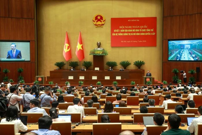 Quang cảnh hội nghị tại Hội trường Diên Hồng, Nhà Quốc hội. Ảnh: VGP/Nhật Bắc