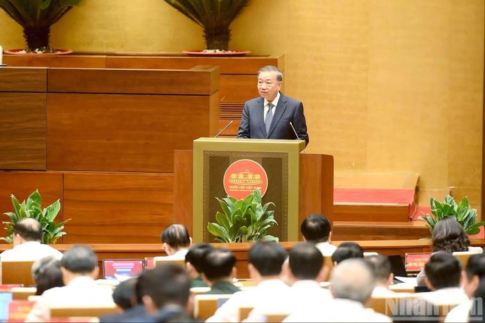 Tổng Bí thư, Chủ tịch nước Tô Lâm phát biểu kết luận tại hội nghị. Ảnh: nhandan.vn