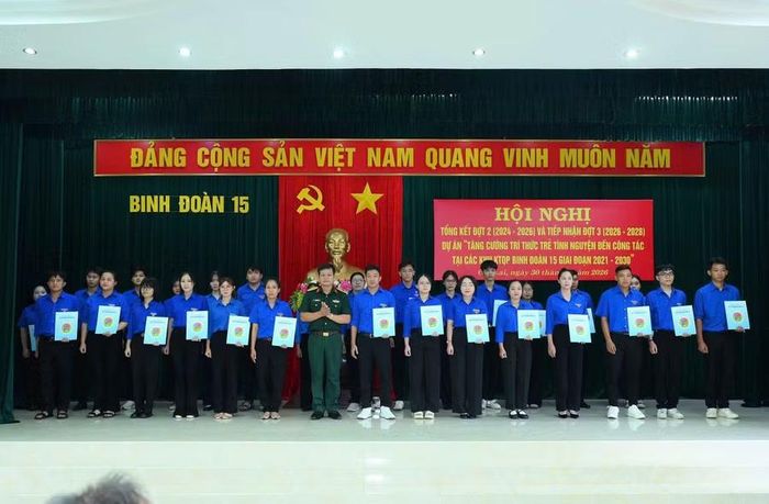 Binh đoàn 15 tiếp nhận 30 trí thức trẻ tình nguyện đợt 3. Ảnh: Trần Đức