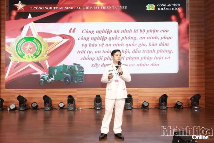 Phần thi của thí sinh Nguyễn Hải Lý (Đảng bộ phòng Tham mưu, Đảng ủy Công an tỉnh).