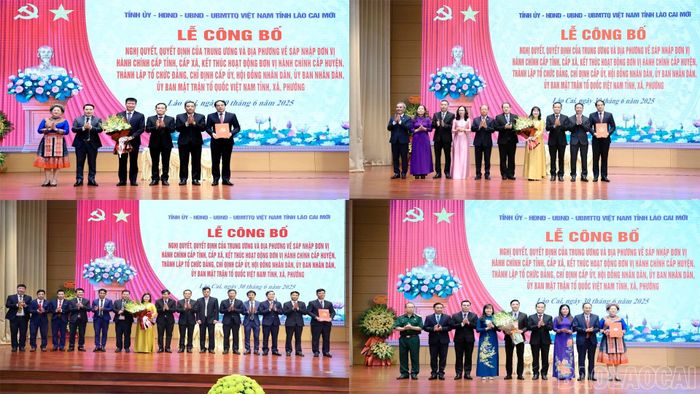 Ngày 30/6/2025, đồng chí Trần Lưu Quang - Bí thư Trung ương Đảng, Trưởng Ban Chính sách, Chiến lược Trung ương (hiện là Ủy viên Bộ Chính trị khóa XIV, Bí thư Thành ủy Thành phố Hồ Chí Minh) đã trao các quyết định về việc sắp xếp đơn vị hành chính cấp tỉnh; thành lập Đảng bộ tỉnh Lào Cai; chỉ định Ban Chấp hành, Ban Thường vụ, Bí thư và các Phó Bí thư Tỉnh ủy Lào Cai nhiệm kỳ 2020 - 2025; các quyết định đối với Chủ tịch, các Phó Chủ tịch HĐND, Trưởng các ban của HĐND tỉnh; Trưởng đoàn, Phó Trưởng đoàn ĐBQH tỉnh Lào Cai; cùng Ủy ban MTTQ Việt Nam tỉnh Lào Cai.