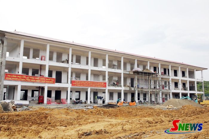 Dự án Trường Liên cấp TH-THCS xã Chiềng Sơn hoàn thành 65% khối lượng thi công.