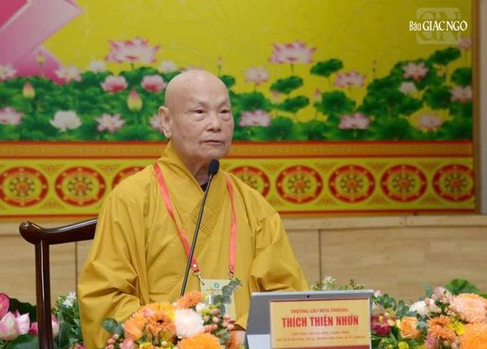 Trưởng lão Hòa thượng Chủ tịch Hội đồng Trị sự phát biểu khai mạc