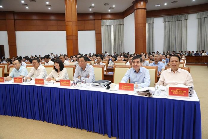 Các đại biểu tham dự hội nghị tại điểm cầu Bộ Tài chính. Ảnh: Đức Minh