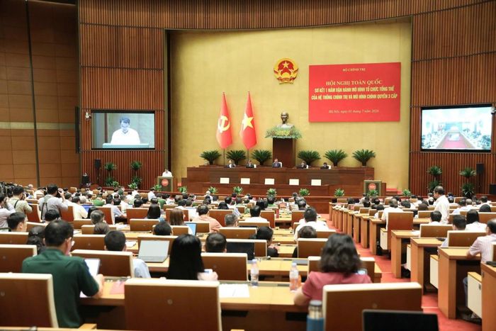 Toàn cảnh Hội nghị tại điểm cầu Nhà Quốc hội. Ảnh: Đức Thanh