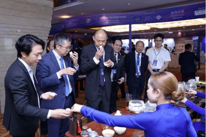 Đại sứ đặc mệnh toàn quyền Việt Nam tại Trung Quốc - Ông Phạm Thanh Bình, đến tham quan và thưởng thức trà DoiDep.