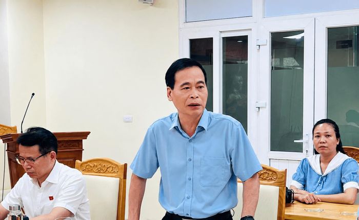 Ông Nguyễn Mạnh Cường - Trợ lý Phó Chủ tịch Quốc hội phát biểu tại buổi làm việc. Ảnh: Thảo Lê