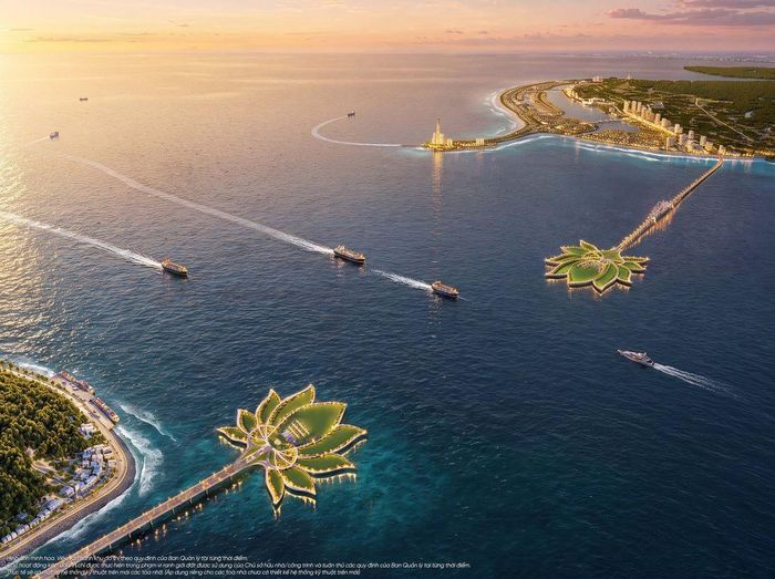 Dự án đường vượt biển kết nối Cần Giờ - Vũng Tàu gồm hơn 8 km cầu vượt biển và khoảng 3,85 km hầm vượt biển. Ảnh: Vingroup.