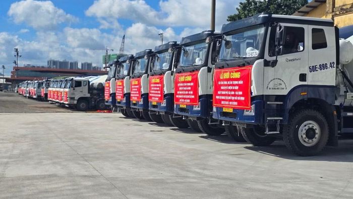 Phương tiện, thiết bị được nhà đầu tư huy động triển khai dự án.