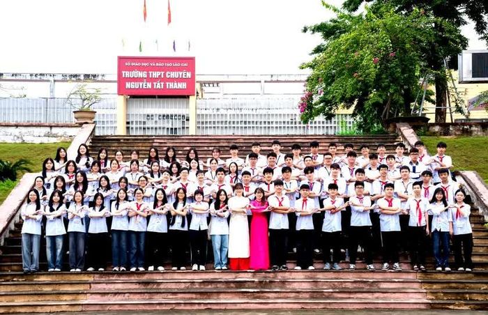 Học sinh Trường THPT chuyên Nguyễn Tất Thành. Ảnh: Nhà trường cung cấp.