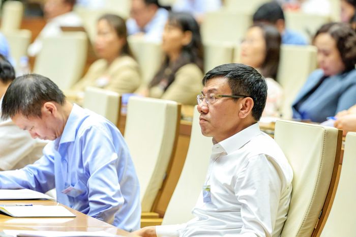 Phó Tổng Kiểm toán nhà nước Doãn Anh Thơ dự Hội nghị tại Hội trường Diên Hồng. Ảnh: Như Ý