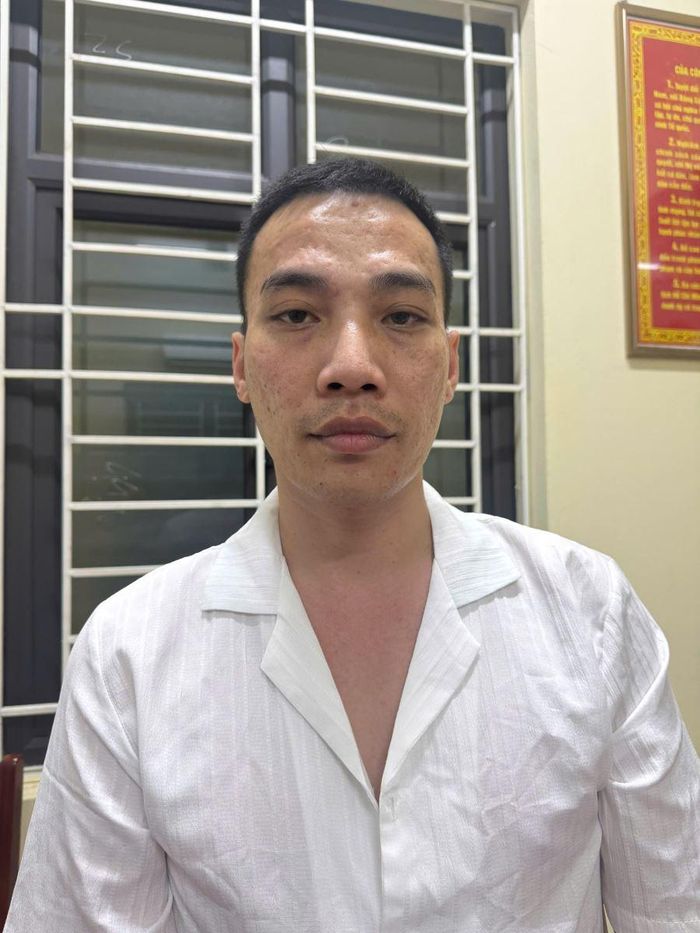  Đối tượng Bùi Đăng Phong tại cơ quan Công an. Ảnh: CA.
