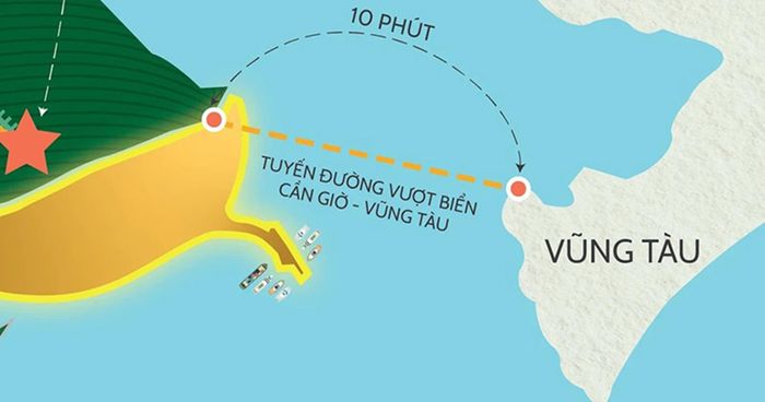 Khi tuyến đường hoàn thành, thời gian đi từ Vũng Tù đến Cần Giờ sẽ rút ngắn còn khoảng 10 phút, khép kín mạng lưới giao thông TP.HCM và khu vực. (Nguồn: Nhà đầu tư)