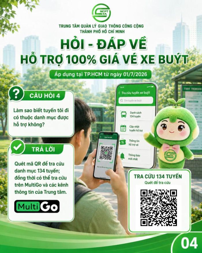 Bộ hỏi đáp hướng dẫn chi tiết cách sử dụng xe buýt trong giai đoạn đầu, áp dụng từ ngày 1/7 đến hết ngày 30/9/2026. (Nguồn: TTQLGTCC)