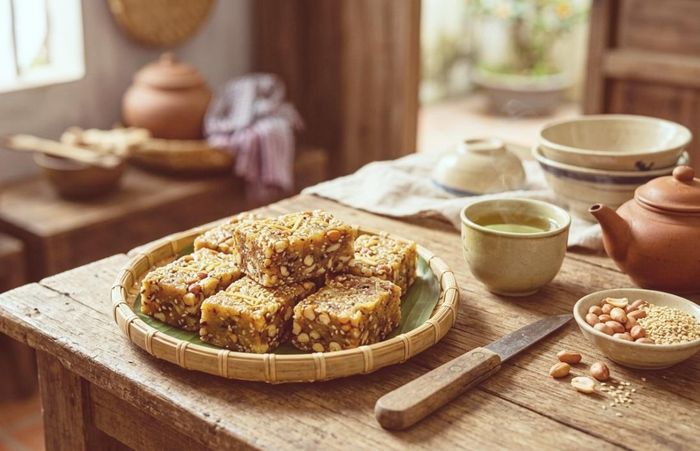 Có tên là “bánh cáy” nhưng không chứa thịt cáy, đây là món bánh khiến nhiều người bối rối. (Ảnh minh họa: AI)