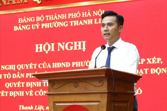 Phó Bí thư Thường trực Đảng ủy phường Lý Duy Xuân phát biểu chỉ đạo tại hội nghị. Ảnh: PV