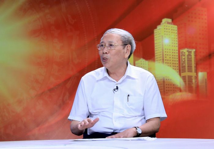 GS.TS Hoàng Xuân Cơ, Hội Kinh tế Môi trường Việt Nam trao đổi tại chương trình. Ảnh: Quang Thái
