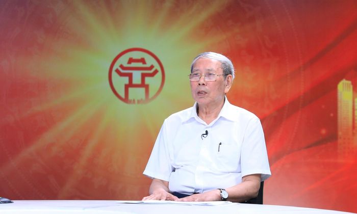 GS.TS Hoàng Xuân Cơ, Hội Kinh tế Môi trường Việt Nam trao đổi tại chương trình. Ảnh: Quang Thái