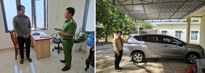 Cơ quan điều tra thi hành quyết định tố tụng đối với Lê Kim Thao và vật chứng của vụ án. Ảnh: CALĐ.