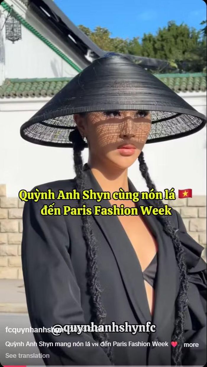  Chiếc nón lá đan thưa đã được Quỳnh Anh Shyn biến tấu đầy phá cách và tận dụng triệt để để tạo nên những hình ảnh siêu chất. Ảnh: FC Quỳnh Anh Shyn. 