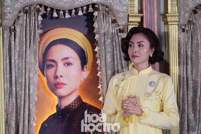 Tăng Thanh Hà trên thảm đỏ sự kiện công bố dự án điện ảnh Hoàng Hậu Cuối Cùng.