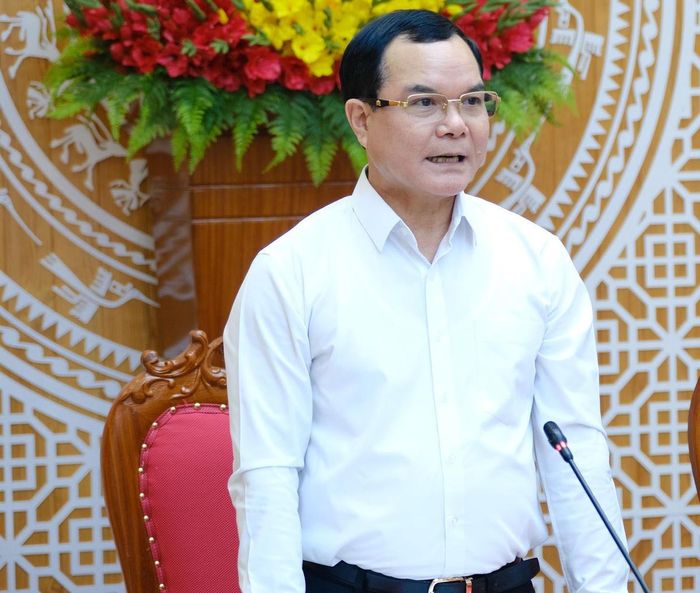 Bộ trưởng Bộ Dân tộc và Tôn giáo Nguyễn Đình Khang, phát biểu tại buổi làm việc.